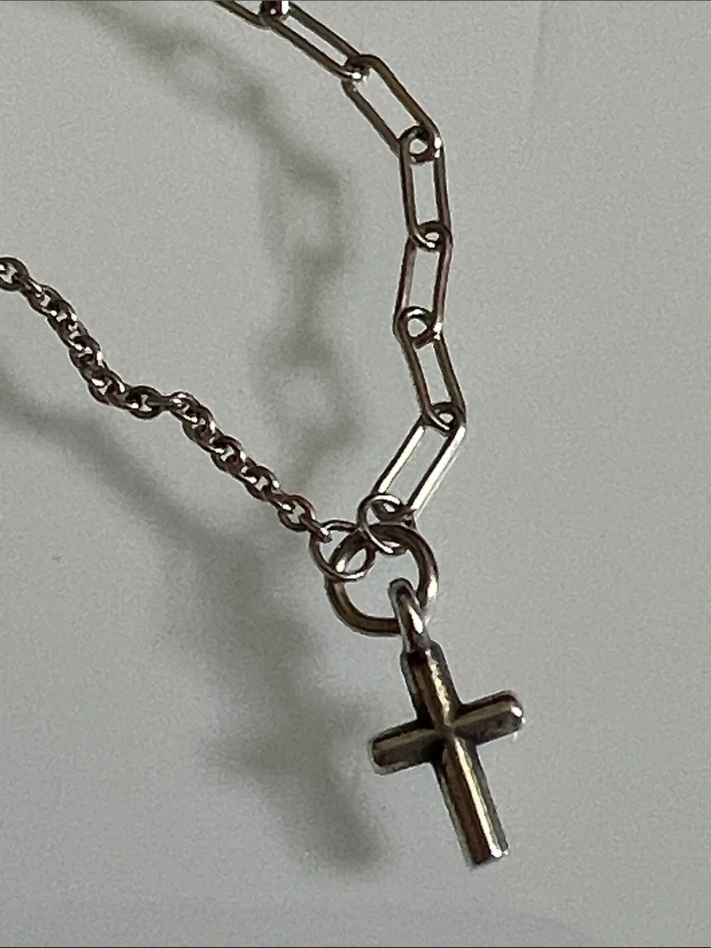 James Avery Paired Chains Cross Necklace